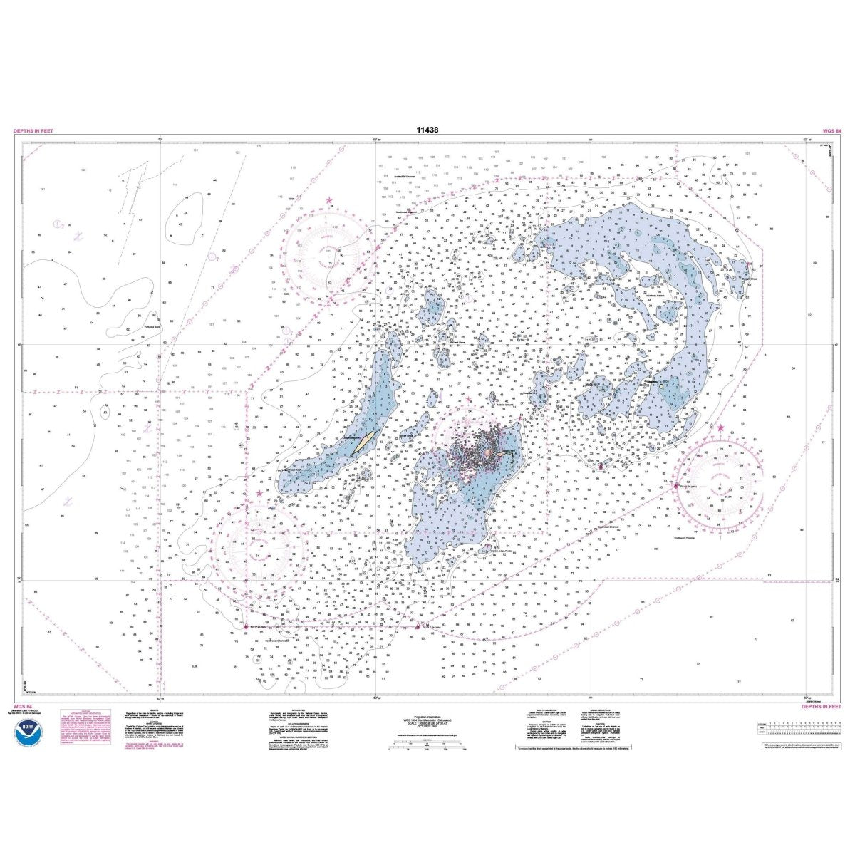 Historical NOAA Chart 11438: Dry Tortugas; Tortugas Harbor - Life Raft Professionals