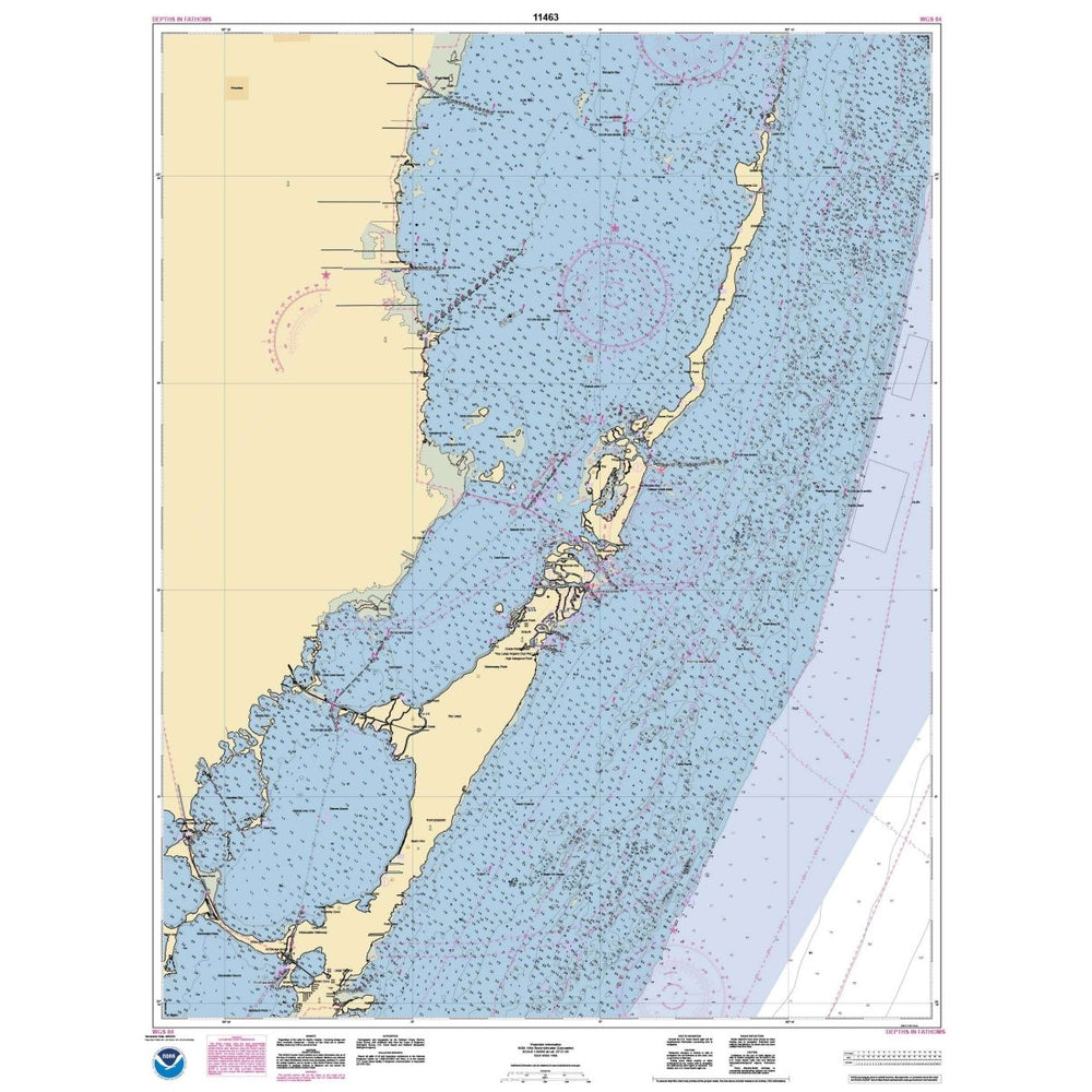 Historical NOAA Chart 11463: Intracoastal Waterway Sands Key to Blackwater Sound - Life Raft Professionals