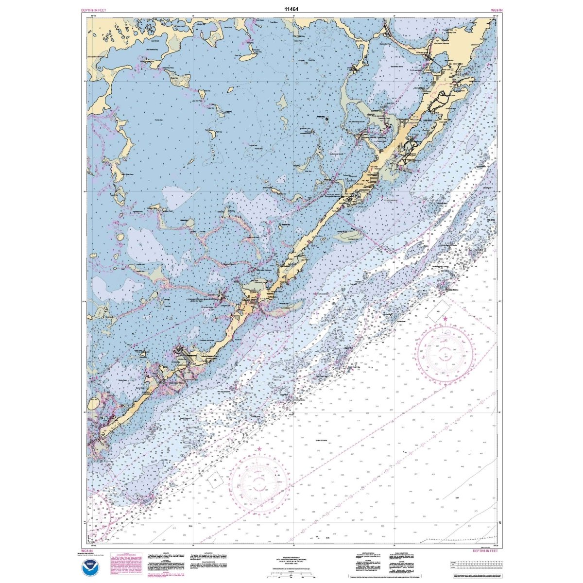 Historical NOAA Chart 11464: Intracoastal Waterway Blackwater Sound To Matecumbe - Life Raft Professionals
