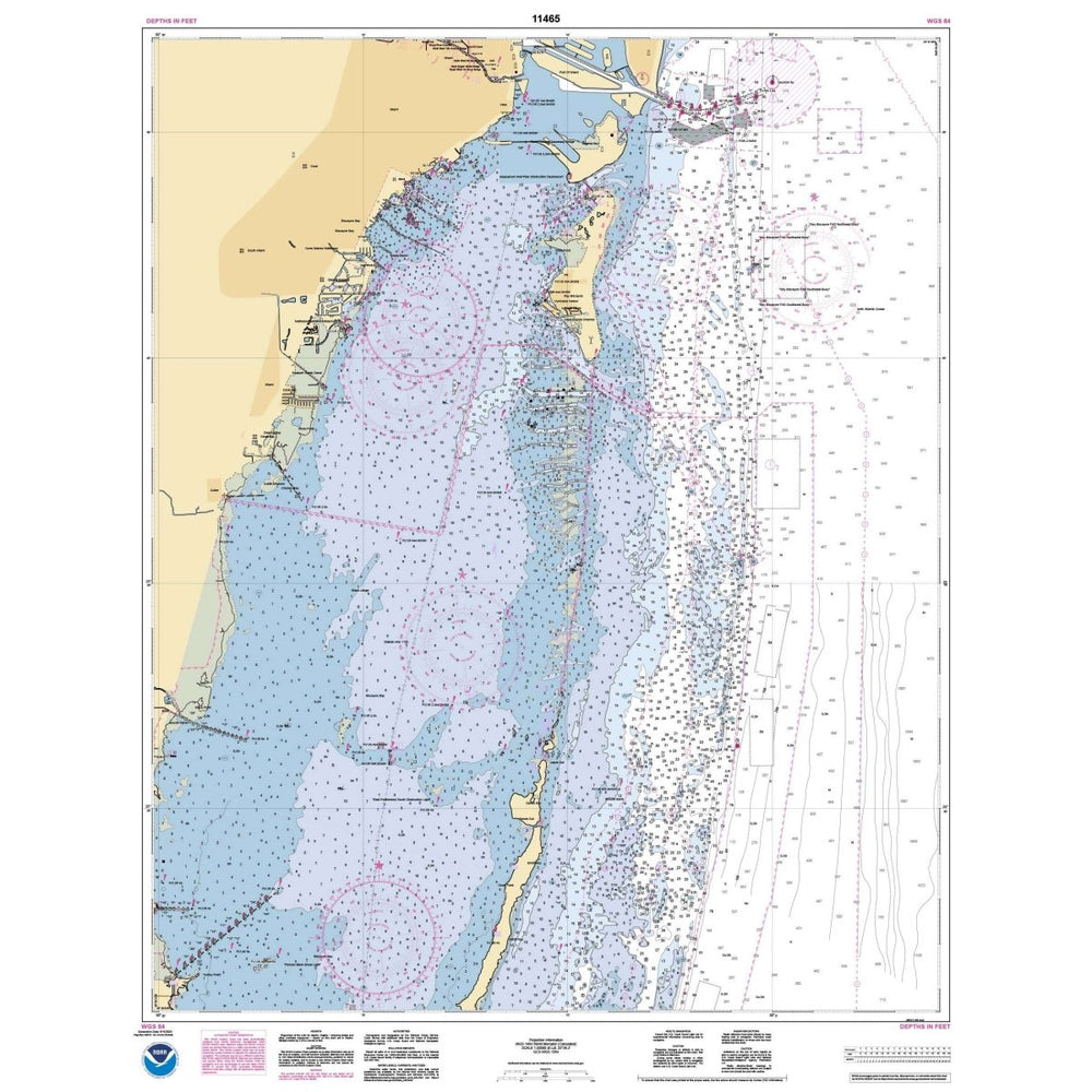 Historical NOAA Chart 11465: Intracoastal Waterway Miami to Elliot Key - Life Raft Professionals