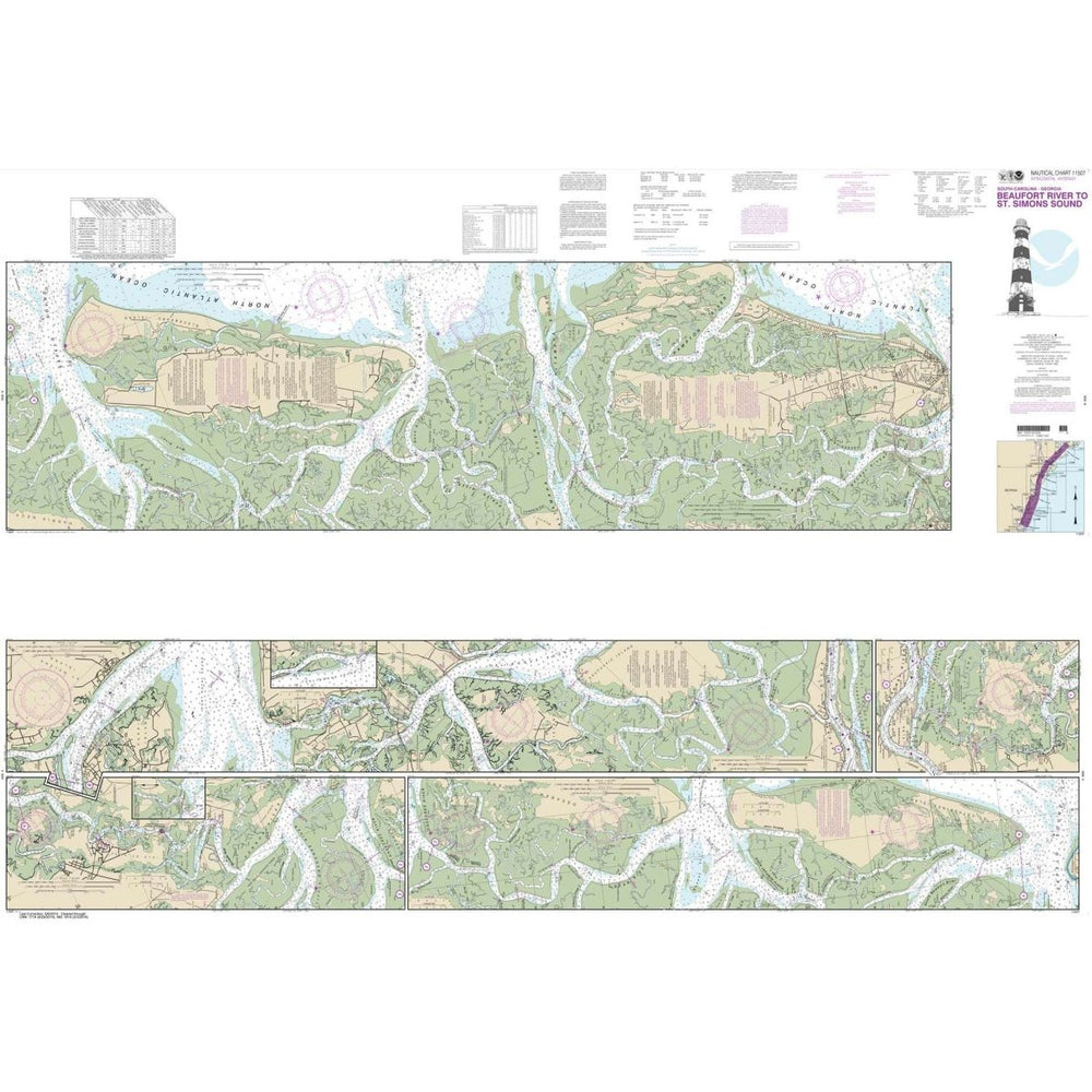 Historical NOAA Chart 11507: Intracoastal Waterway Beaufort River to St. Simons Sound - Life Raft Professionals