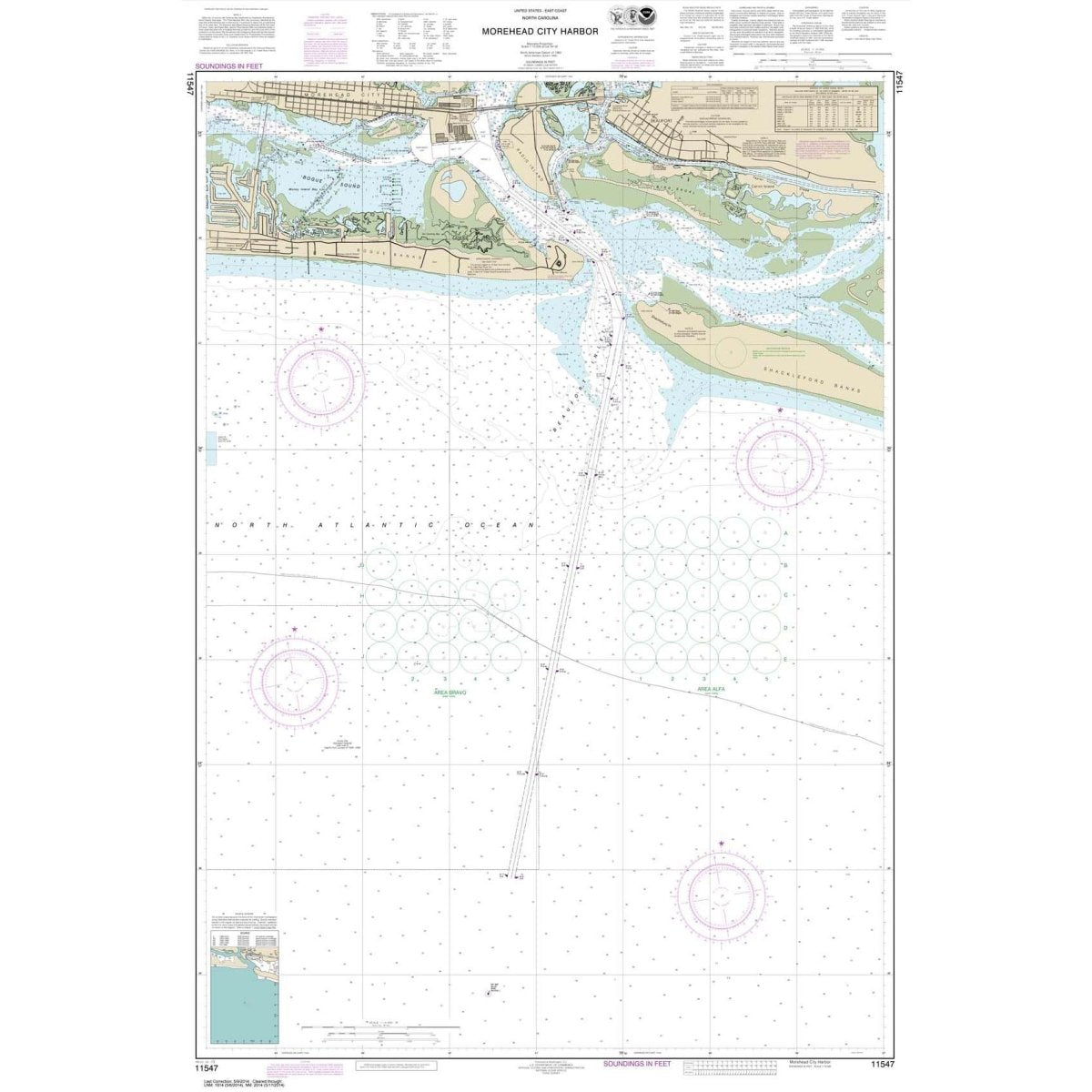 Historical NOAA Chart 11547: Morehead City Harbor - Life Raft Professionals