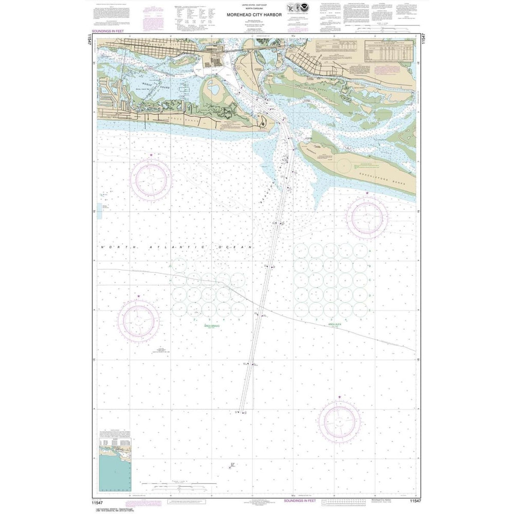 Historical NOAA Chart 11547: Morehead City Harbor - Life Raft Professionals