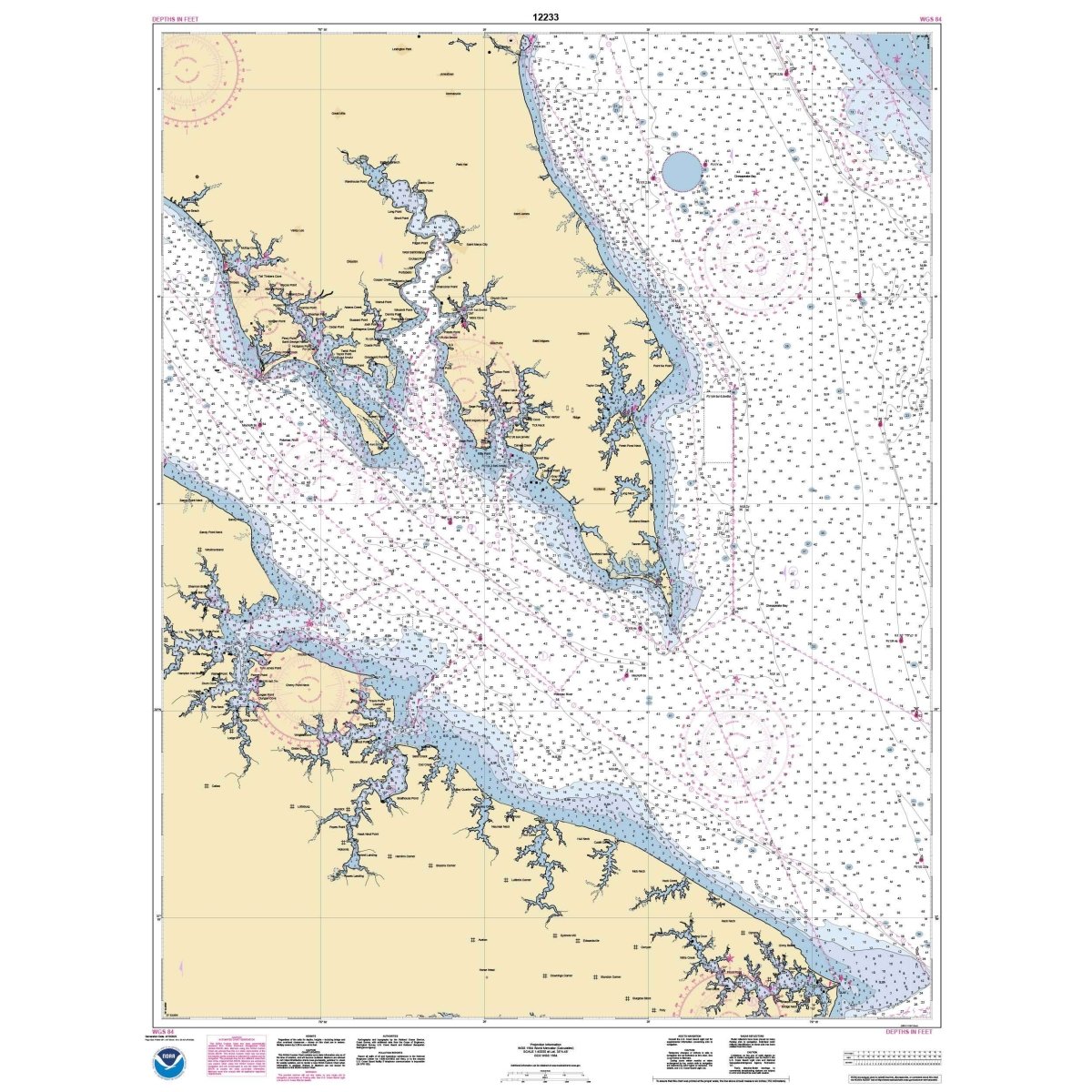 Historical NOAA Chart 12233: Potomac River Chesapeake Bay to Piney Point - Life Raft Professionals