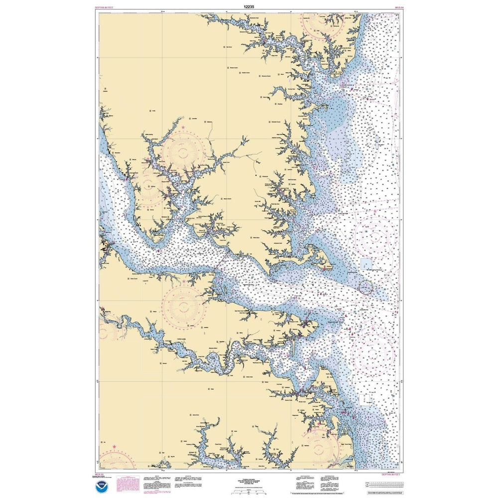 Historical NOAA Chart 12235: Chesapeake Bay Rappahannock River Entrance: Piankatank and Great Wicomico Rivers - Life Raft Professionals
