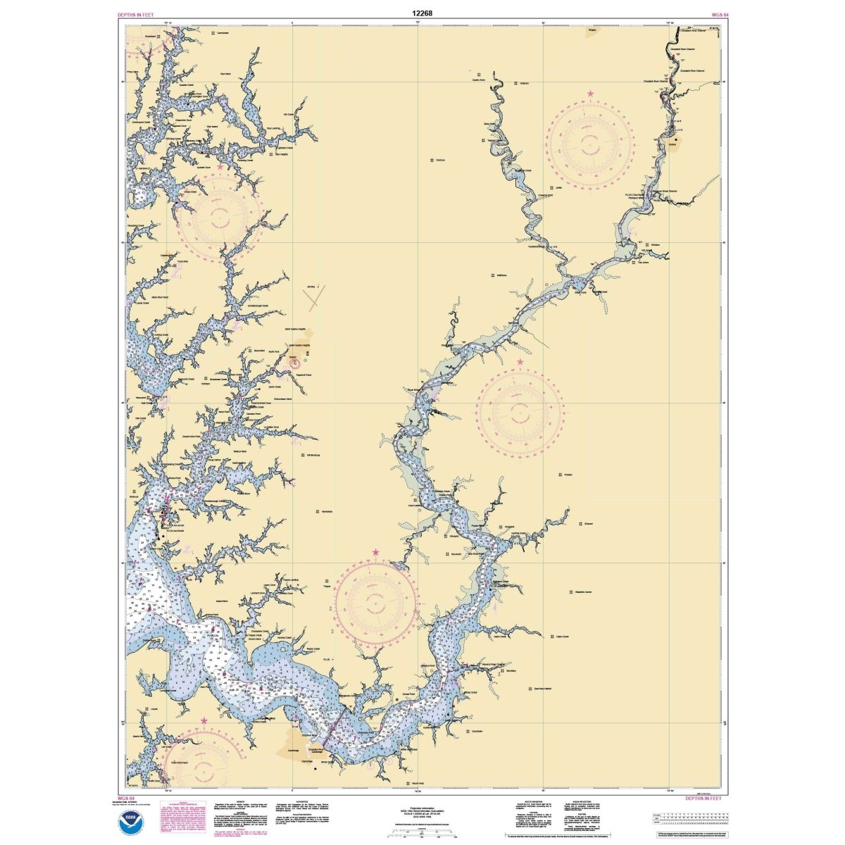 Historical NOAA Chart 12268: Choptank River Cambridge to Greensboro - Life Raft Professionals