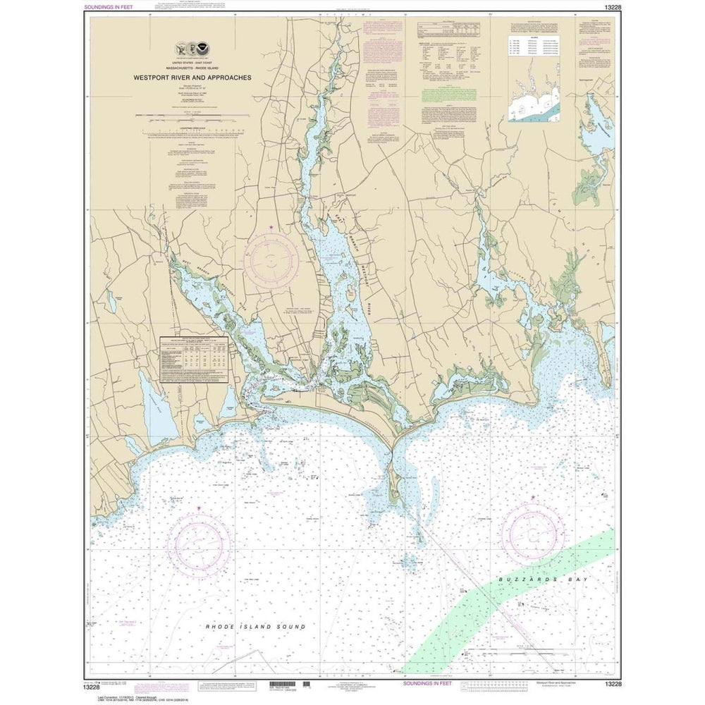 Historical NOAA Chart 13228: Westport River and Approaches - Life Raft Professionals