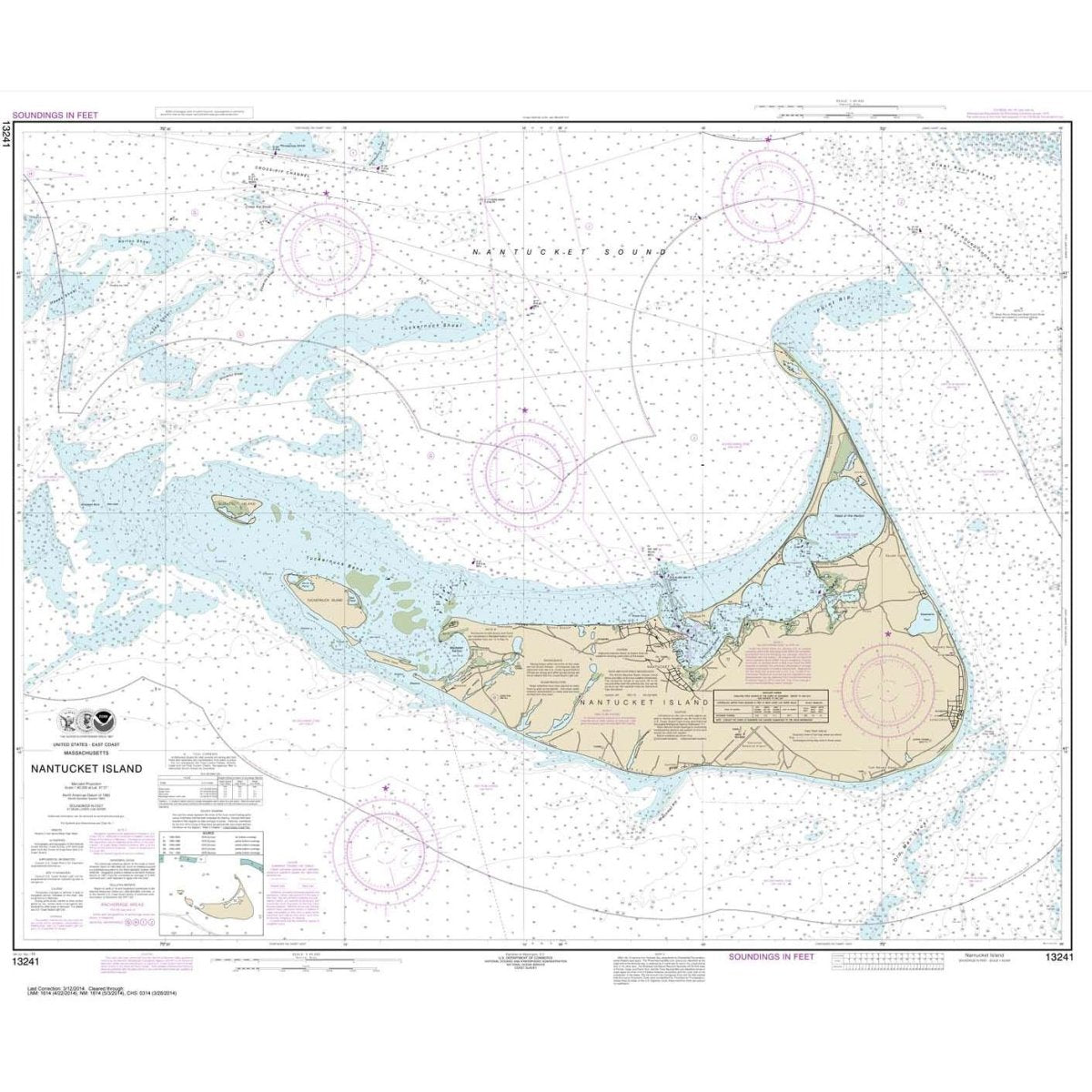 Historical NOAA Chart 13241: Nantucket Island - Life Raft Professionals