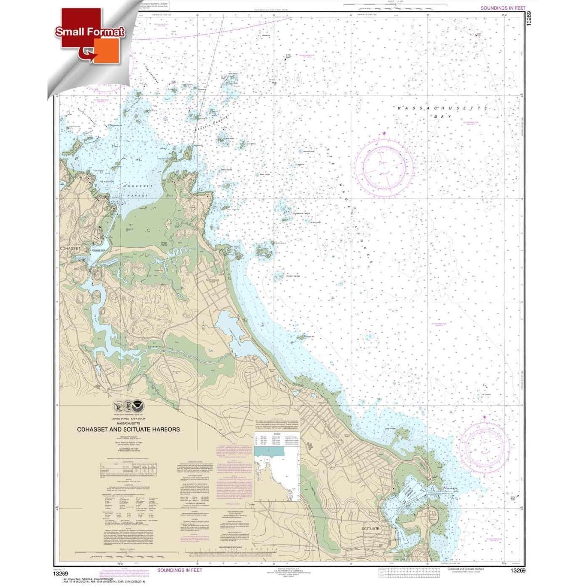 Historical NOAA Chart 13269: Cohasset and Scituate Harbors - Life Raft Professionals