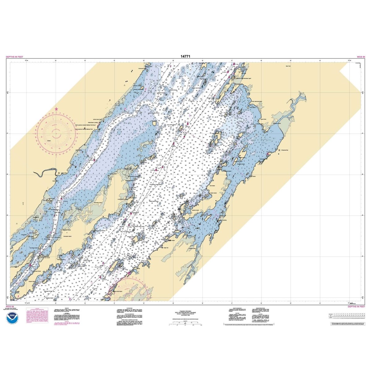 Historical NOAA Chart 14771: Butternut Bay: Ont.: to Ironsides l.: N.Y. - Life Raft Professionals