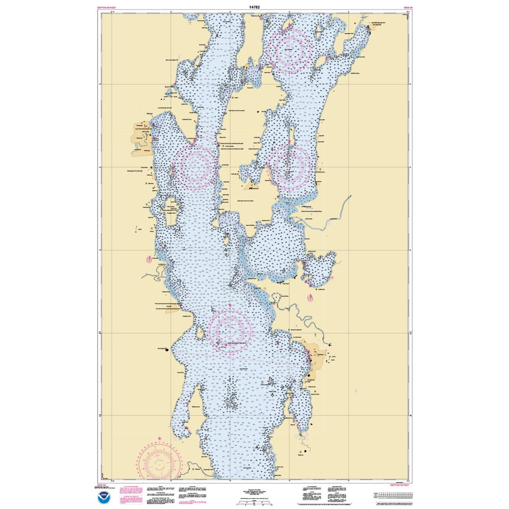 Historical NOAA Chart 14782: Cumberland Head to Four Brothers Islands - Life Raft Professionals