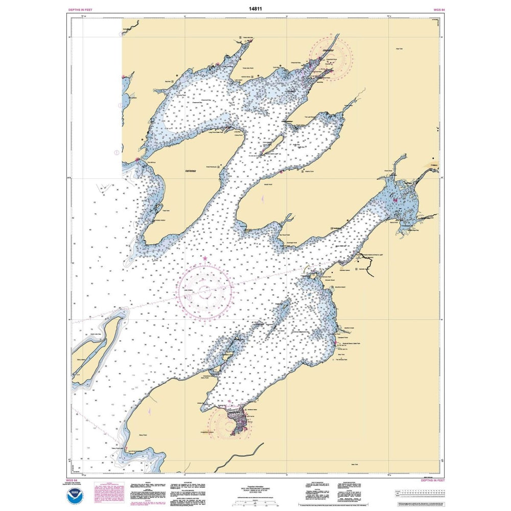 Historical NOAA Chart 14811: Chaumont: Henderson and Black River Bays; Sackets Harbor; Henderson Harbor; Chaumont Harbor - Life Raft Professionals