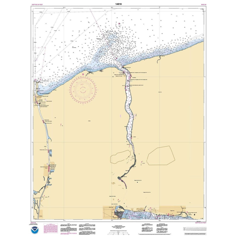 Historical NOAA Chart 14816: Lower Niagara River - Life Raft Professionals