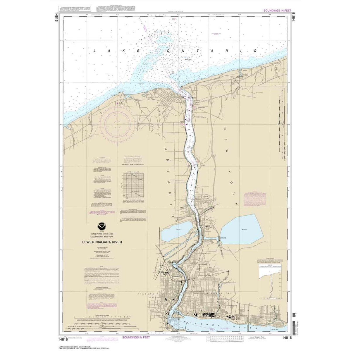 Historical NOAA Chart 14816: Lower Niagara River – Life Raft Professionals