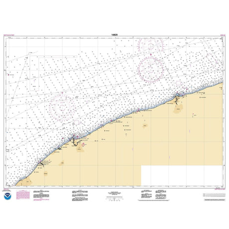 Historical NOAA Chart 14825: Ashtabula to Chagrin River; Mentor Harbor; Chagrin River - Life Raft Professionals