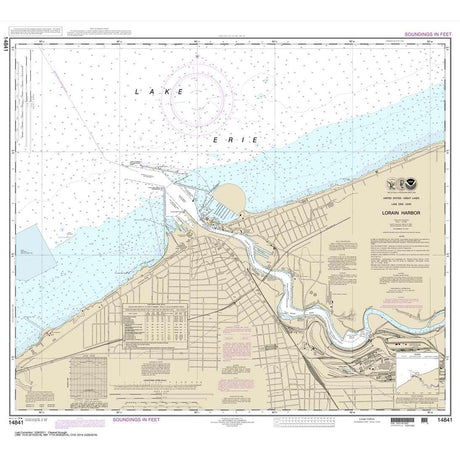 Historical NOAA Chart 14841: Lorain Harbor - Life Raft Professionals