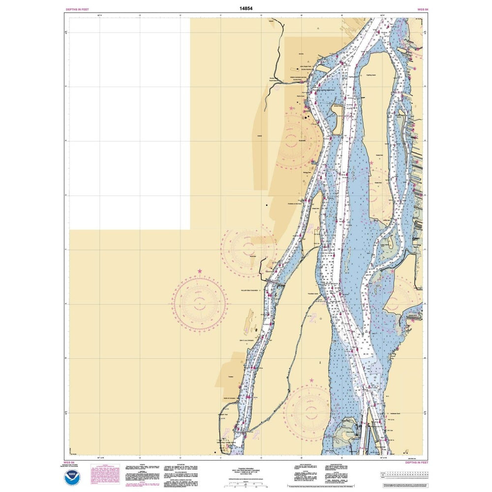 Historical NOAA Chart 14854: Trenton Channel and River Rouge; River Rouge - Life Raft Professionals