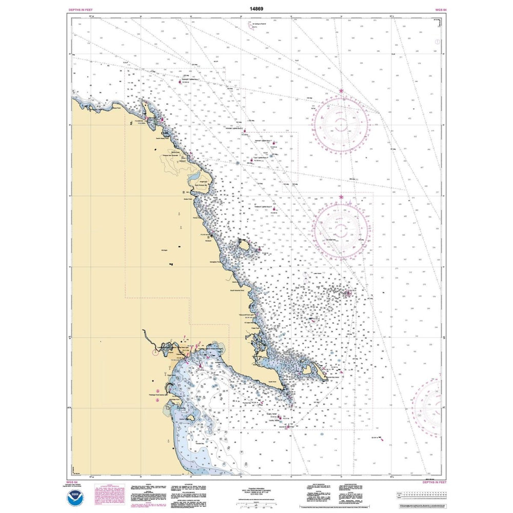 Historical NOAA Chart 14869: Thunder Bay Island to Presque Isle; Stoneport Harbor; Resque Isle Harbor - Life Raft Professionals