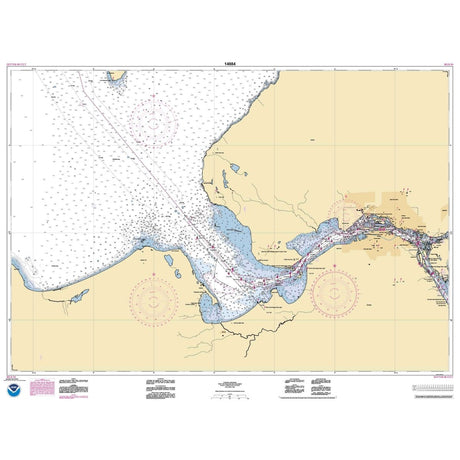 Historical NOAA Chart 14884: St. Marys River - Head of Lake Nicolet to Whitefish Bay; Sault Ste. Marie - Life Raft Professionals