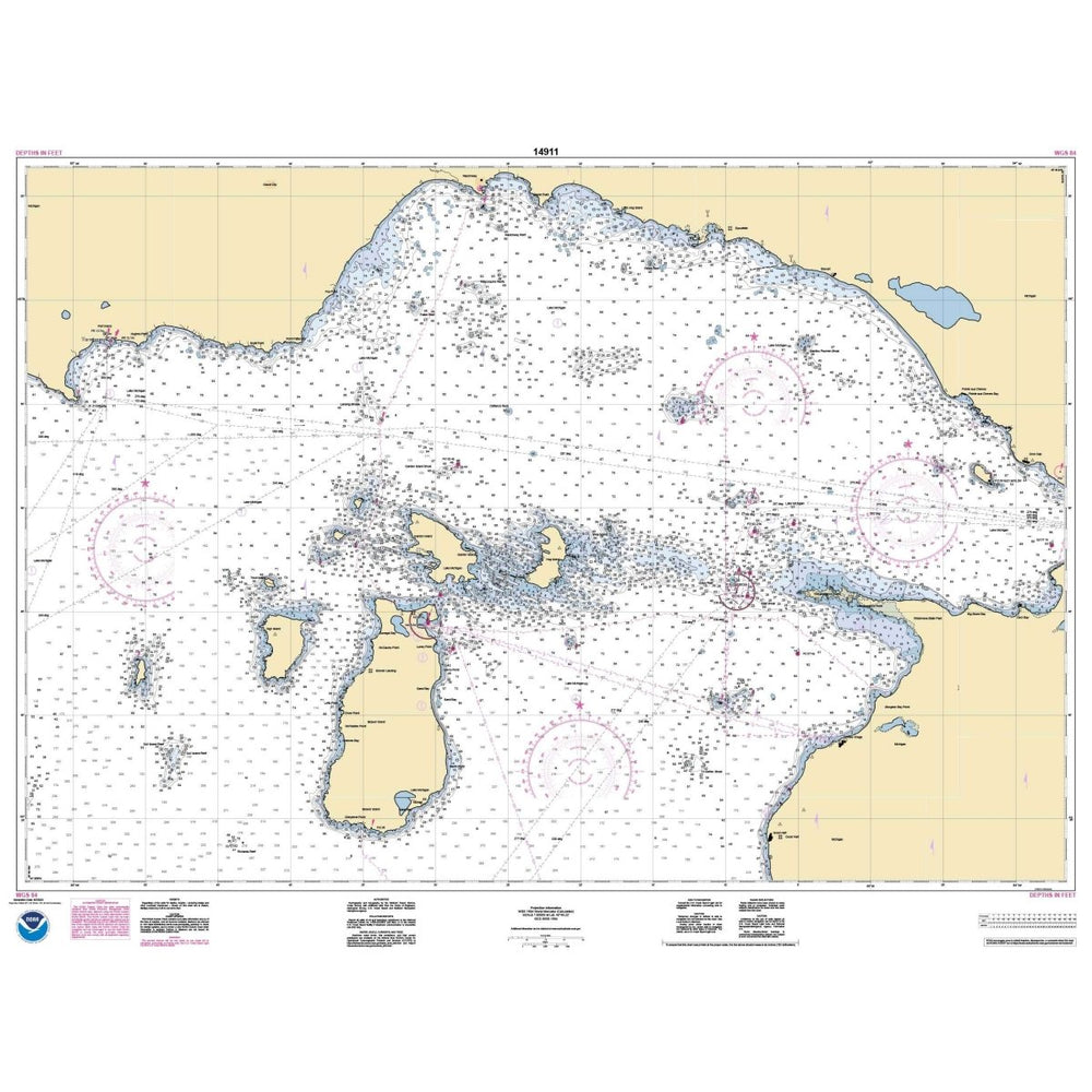 Historical NOAA Chart 14911: Waugoshance Point to Seul Choix Point: including Beaver Island Group; Port Inland; Beaver Harbor - Life Raft Professionals