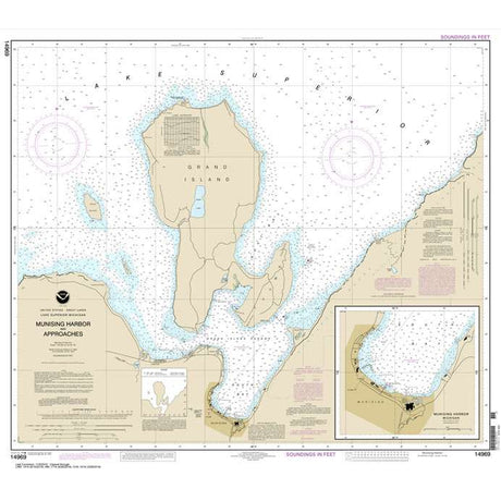 Historical NOAA Chart 14969: Munising Harbor and Approaches; Munising Harbor - Life Raft Professionals