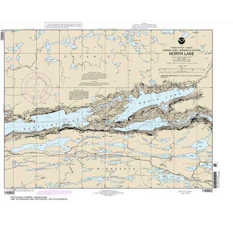 Historical NOAA Chart 14982: North Lake - Life Raft Professionals