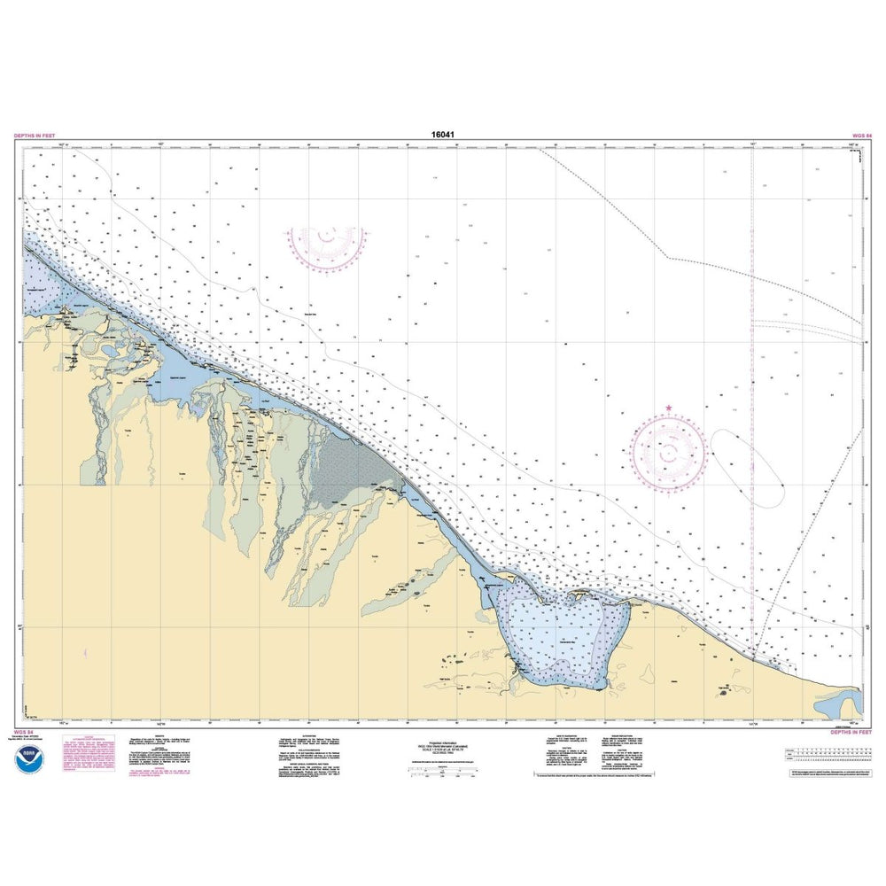 Historical NOAA Chart 16041: Demarcation Bay and approaches - Life Raft Professionals