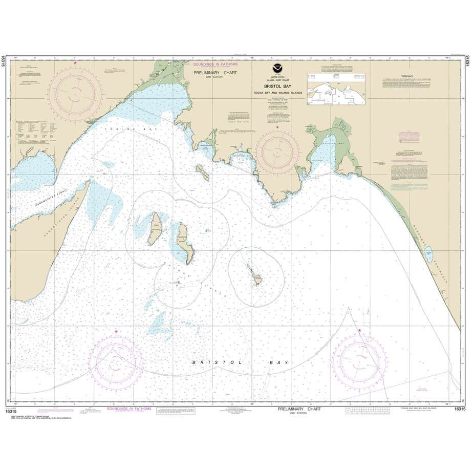 Historical NOAA Chart 16315: Bristol Bay-Togiak Bay and Walrus Islands - Life Raft Professionals