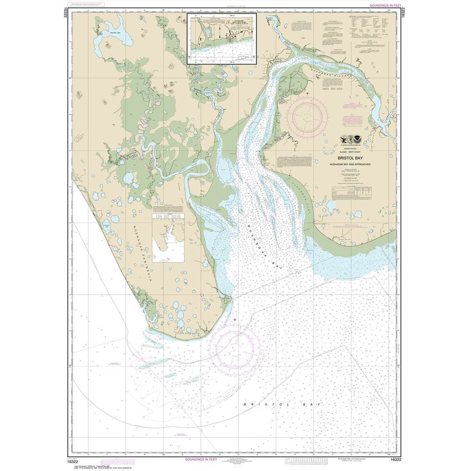 Historical NOAA Chart 16322: Bristol Bay-Nushagak B and approaches - Life Raft Professionals