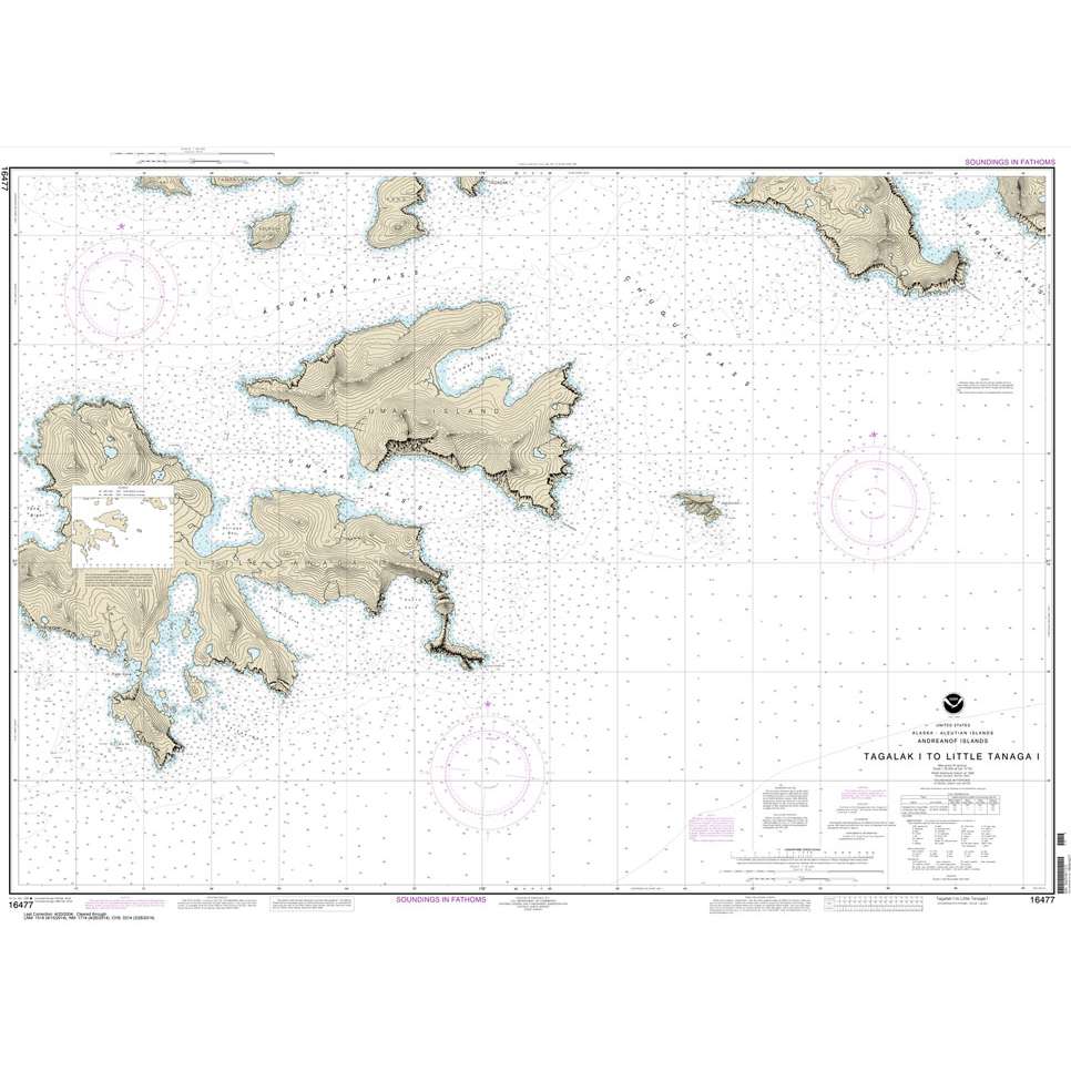 Historical NOAA Chart 16477: Tagalak Island to Little Tanaga l. - Life Raft Professionals