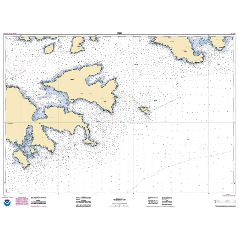 Historical NOAA Chart 16477: Tagalak Island to Little Tanaga l. - Life Raft Professionals