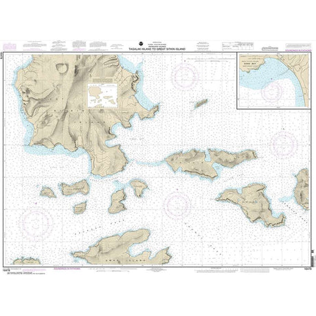 Historical NOAA Chart 16478: Tagalak Island to Great Sitkin Island; Sand Bay-Northeast Cove - Life Raft Professionals
