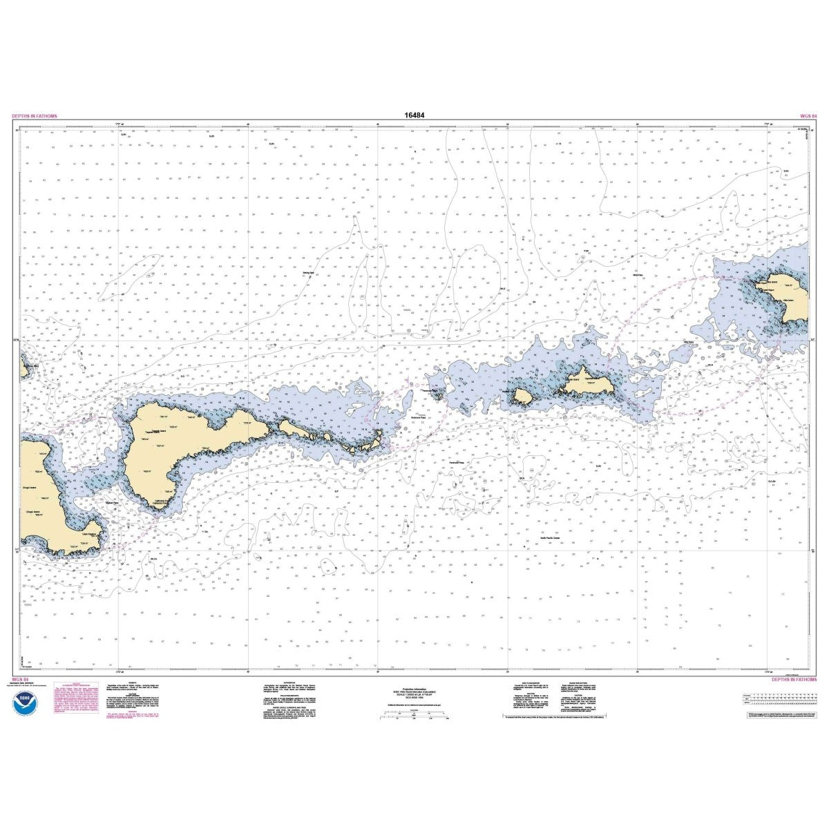 Historical NOAA Chart 16484: Atka Island to Chugul Island Atka Island - Life Raft Professionals