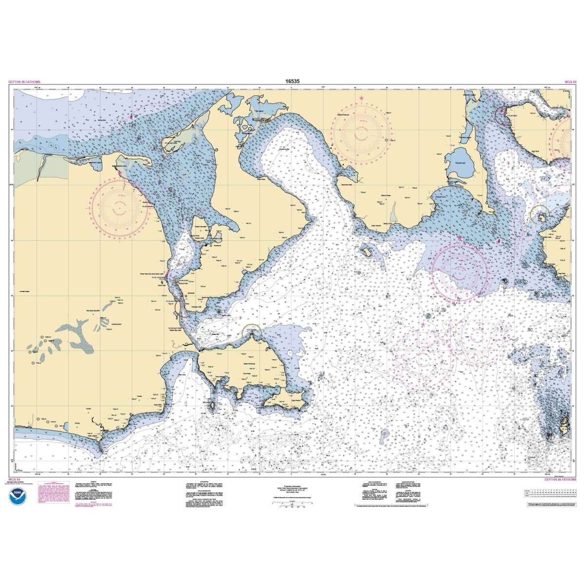 Historical NOAA Chart 16535: Morzhovoi Bay and Isanotski Strait - Life Raft Professionals