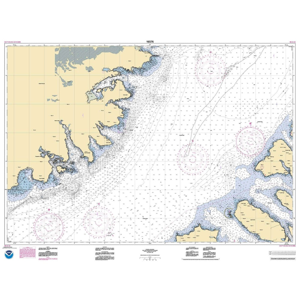 Historical NOAA Chart 16576: Shelikof Strait-Cape Nukshak to Dakavak Bay - Life Raft Professionals