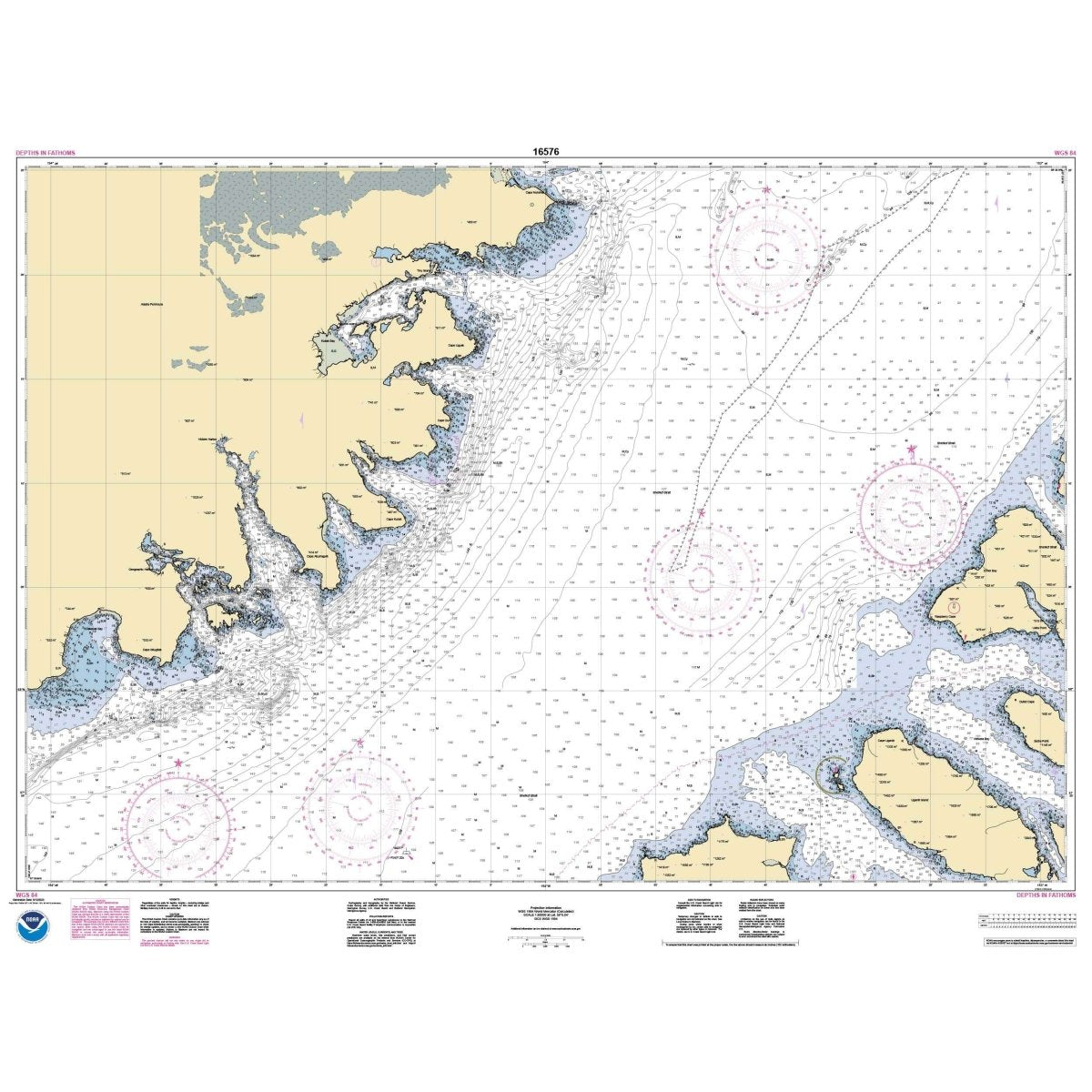 Historical NOAA Chart 16576: Shelikof Strait-Cape Nukshak to Dakavak Bay - Life Raft Professionals