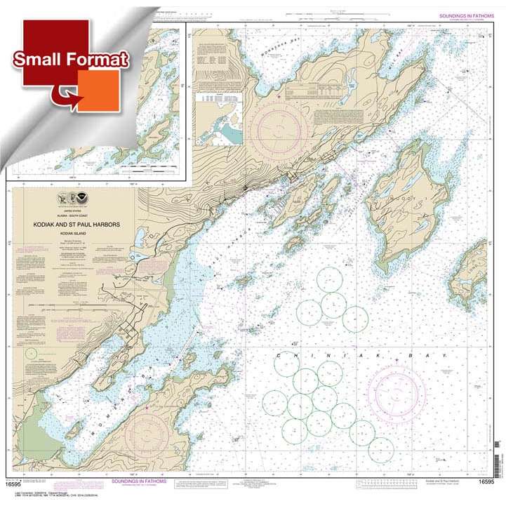 Historical NOAA Chart 16595: Kodiak and St. Paul harbors; Kodiak Harbor - Life Raft Professionals