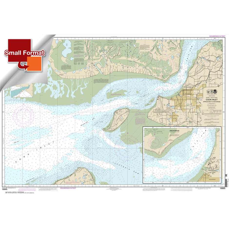 Historical NOAA Chart 16665: Cook Inlet-Approaches to Anchorage; Anchorage - Life Raft Professionals