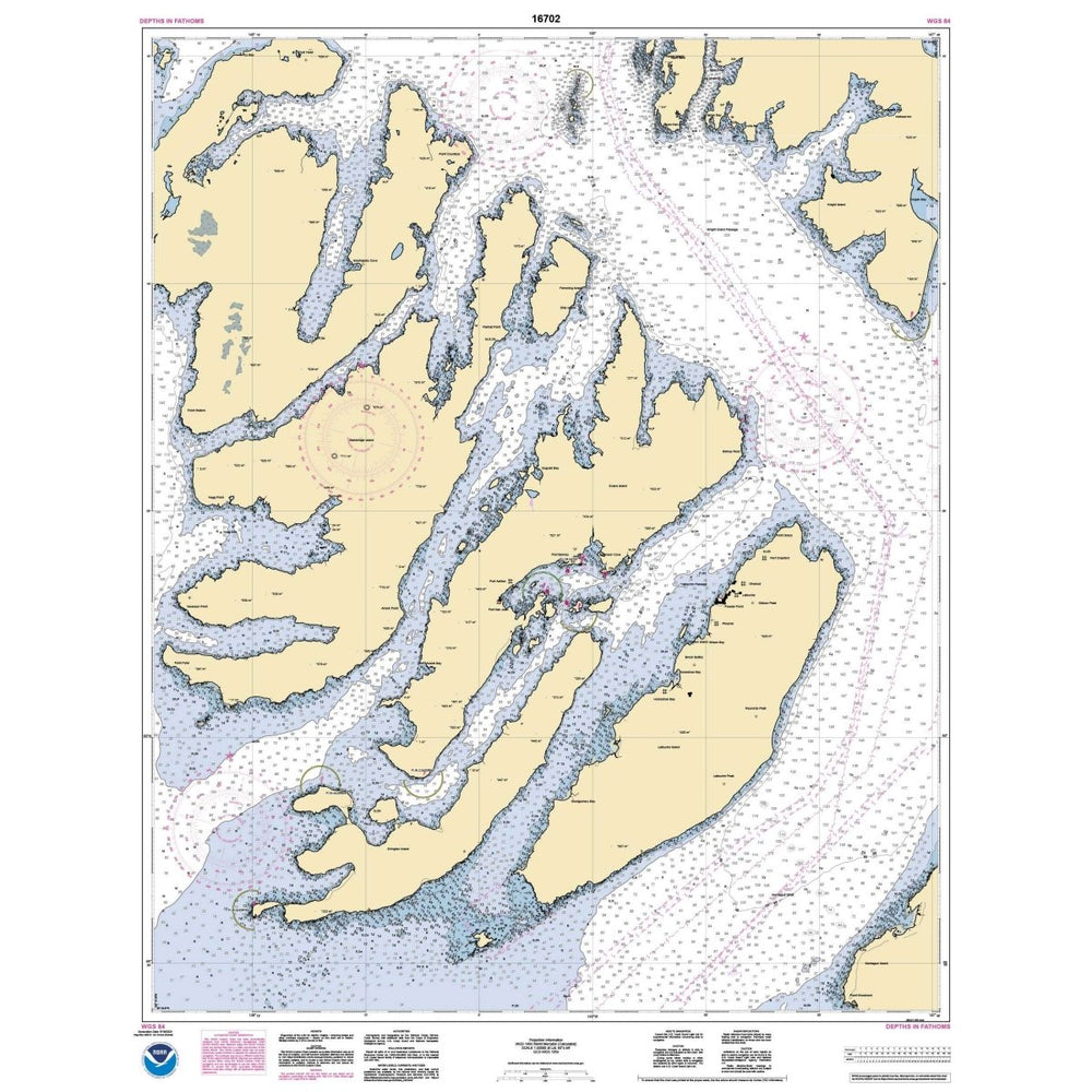 Historical NOAA Chart 16702: Latouche Passage to Whale Bay - Life Raft Professionals