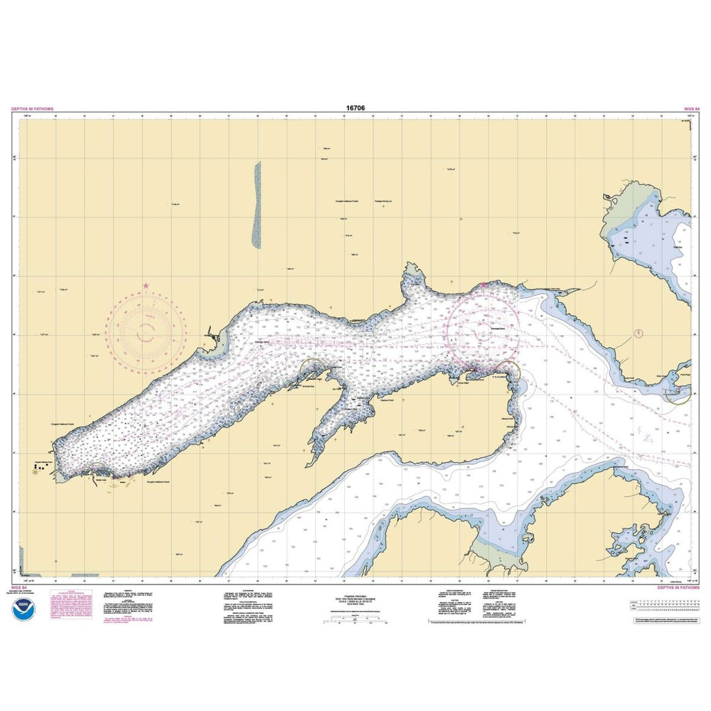 Historical NOAA Chart 16706: Passage Canal incl. Port of Whittier; Port of Whittier - Life Raft Professionals