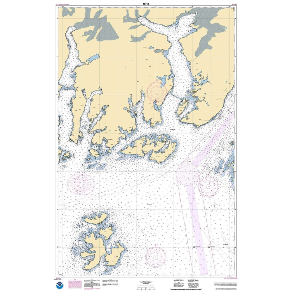 Historical NOAA Chart 16713: Naked Island to Columbia Bay - Life Raft Professionals