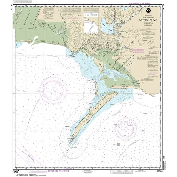 Historical NOAA Chart 16723: Controller Bay - Life Raft Professionals