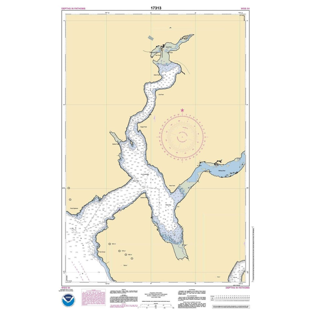 Historical NOAA Chart 17313: Port Snettisham - Life Raft Professionals