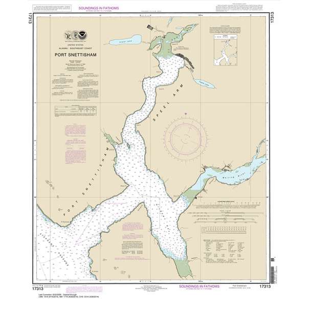 Historical NOAA Chart 17313: Port Snettisham - Life Raft Professionals