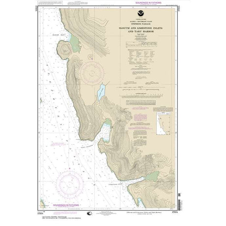 Historical NOAA Chart 17314: Slocum and Limestone Inlets and Taku Harbor - Life Raft Professionals
