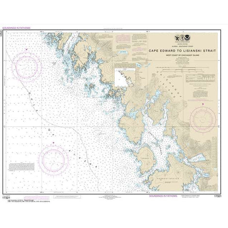 Historical NOAA Chart 17321: Cape Edward to Lisianski Strait: Chichagof Island - Life Raft Professionals
