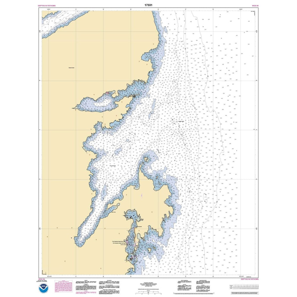 Historical NOAA Chart 17331: Chatham Strait Ports Alexander: Conclusion: and Armstrong - Life Raft Professionals