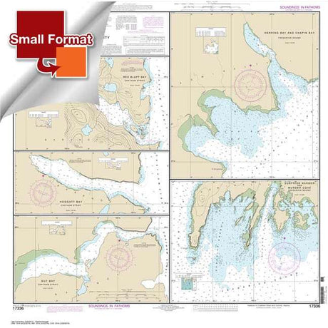 Historical NOAA Chart 17336: Harbors in Chatham Strait and vicinity Gut Bay: Chatham Strait;Hoggatt Bay: Chatham Strait;Red Bluff Bay: Chatham Strait;Herring Bay and hapin Bay: Frederick Sound;Surprise Hbr: and Murder Cove: Frederick Sound - Life Raft Professionals
