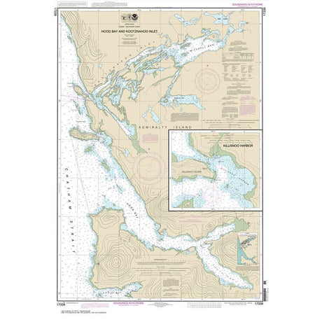 Historical NOAA Chart 17339: Hood Bay and Kootznahoo Inlet - Life Raft Professionals