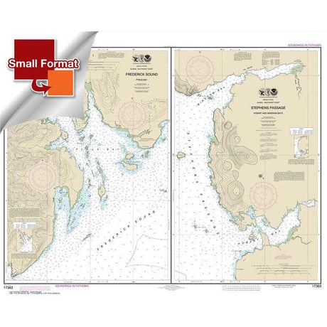 Historical NOAA Chart 17363: Pybus Bay: Frederick Sound; Hobart and Windham Bays: Stephens P. - Life Raft Professionals